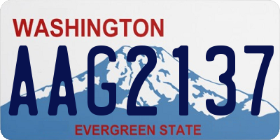 WA license plate AAG2137