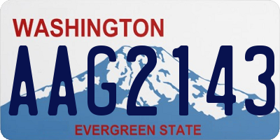 WA license plate AAG2143