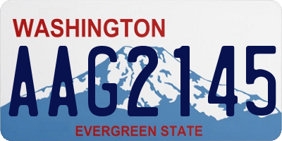 WA license plate AAG2145