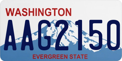 WA license plate AAG2150