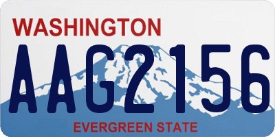 WA license plate AAG2156