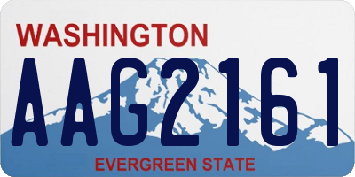 WA license plate AAG2161