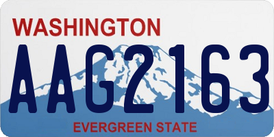 WA license plate AAG2163