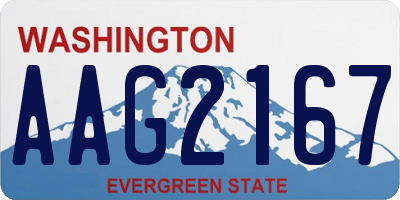 WA license plate AAG2167