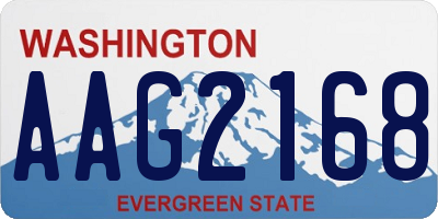 WA license plate AAG2168