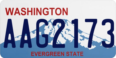 WA license plate AAG2173
