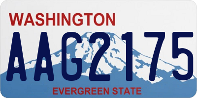 WA license plate AAG2175
