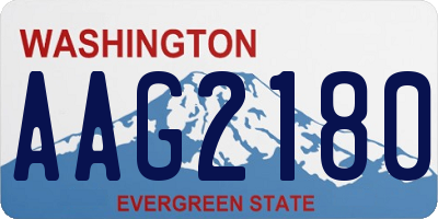 WA license plate AAG2180