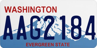 WA license plate AAG2184