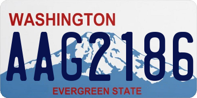 WA license plate AAG2186