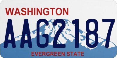 WA license plate AAG2187