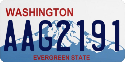 WA license plate AAG2191