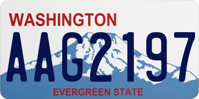WA license plate AAG2197