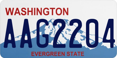 WA license plate AAG2204