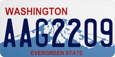 WA license plate AAG2209