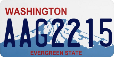 WA license plate AAG2215