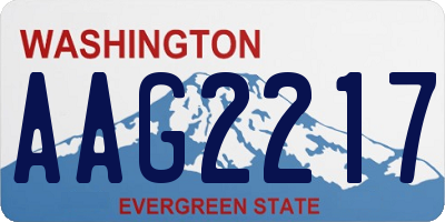 WA license plate AAG2217