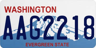 WA license plate AAG2218