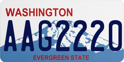 WA license plate AAG2220