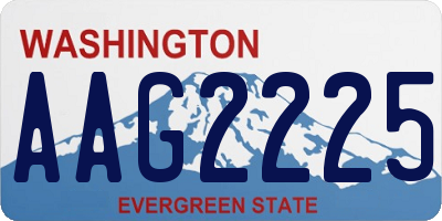 WA license plate AAG2225