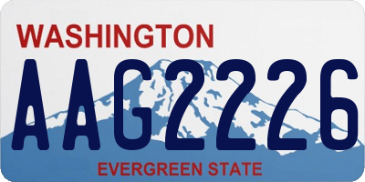 WA license plate AAG2226
