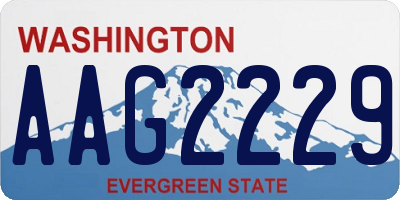 WA license plate AAG2229