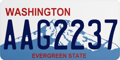 WA license plate AAG2237