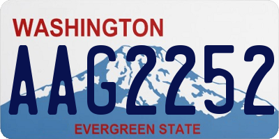 WA license plate AAG2252