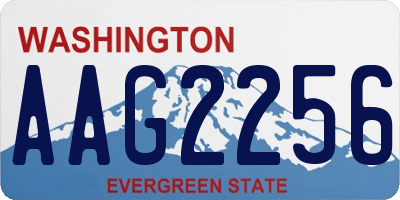 WA license plate AAG2256
