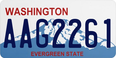 WA license plate AAG2261