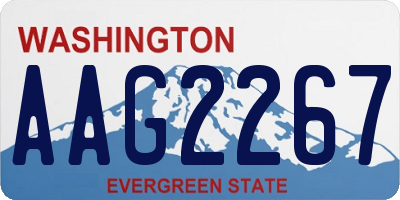WA license plate AAG2267