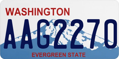 WA license plate AAG2270