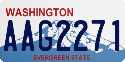WA license plate AAG2271