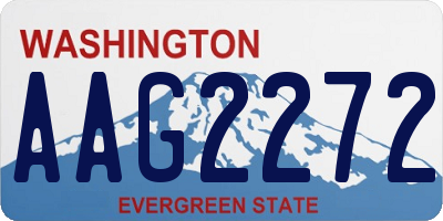 WA license plate AAG2272