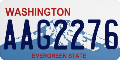 WA license plate AAG2276