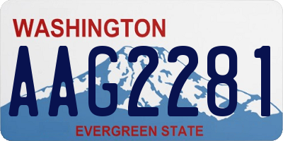 WA license plate AAG2281