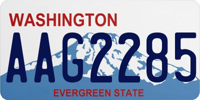 WA license plate AAG2285