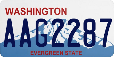 WA license plate AAG2287