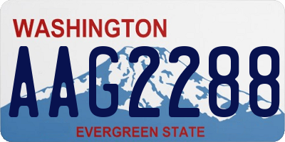 WA license plate AAG2288