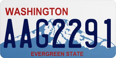WA license plate AAG2291