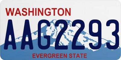 WA license plate AAG2293