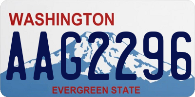 WA license plate AAG2296