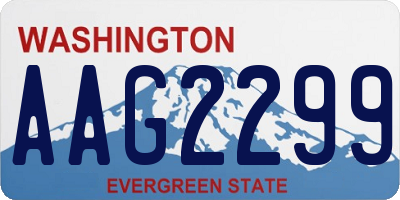 WA license plate AAG2299