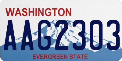 WA license plate AAG2303