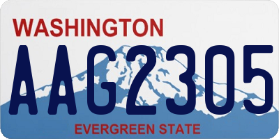 WA license plate AAG2305