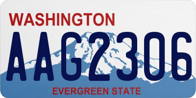 WA license plate AAG2306