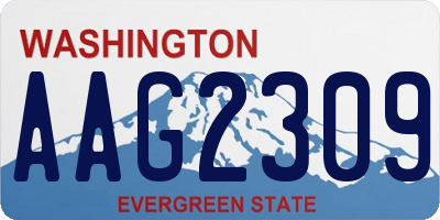 WA license plate AAG2309
