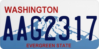WA license plate AAG2317