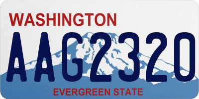 WA license plate AAG2320