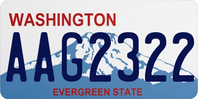 WA license plate AAG2322